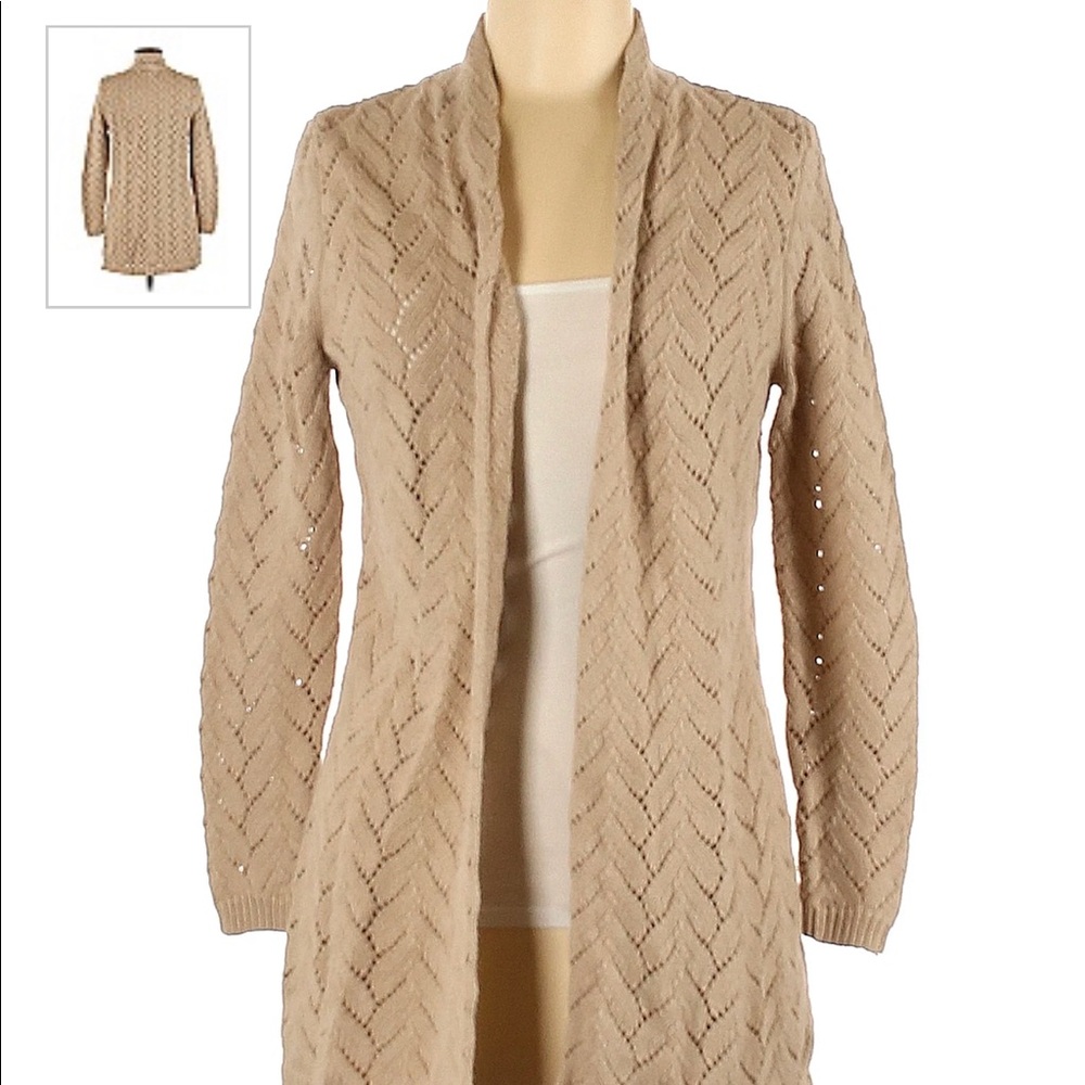 Leo & Nicole Cable Knit Long Cardigan